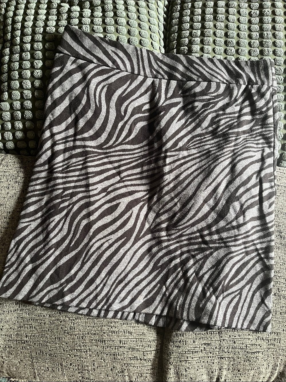 Studio Works Black and Gray Zebra Print Skirt